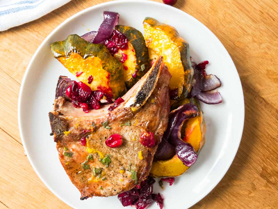 Sheet Pan Pork Chops With Acorn Squash