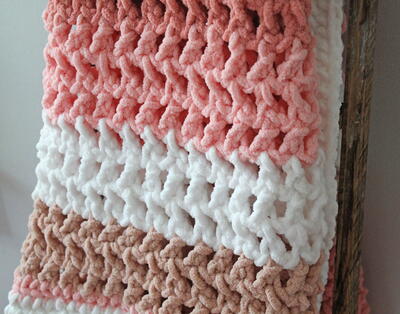 Herringbone Stripe Baby Blanket