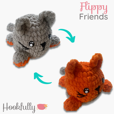 Flippy Friends Reversible Cat