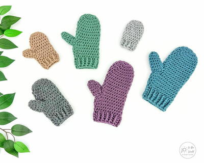 Easy Mittens Crochet Pattern