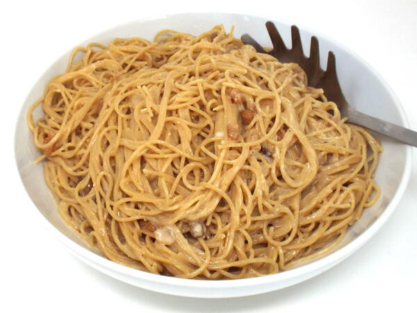 Pork Belly And Asiago Cheese Carbonara