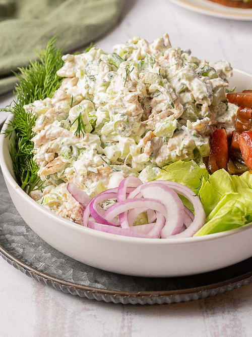 Creamy Tzatziki Chicken Salad Without Mayo