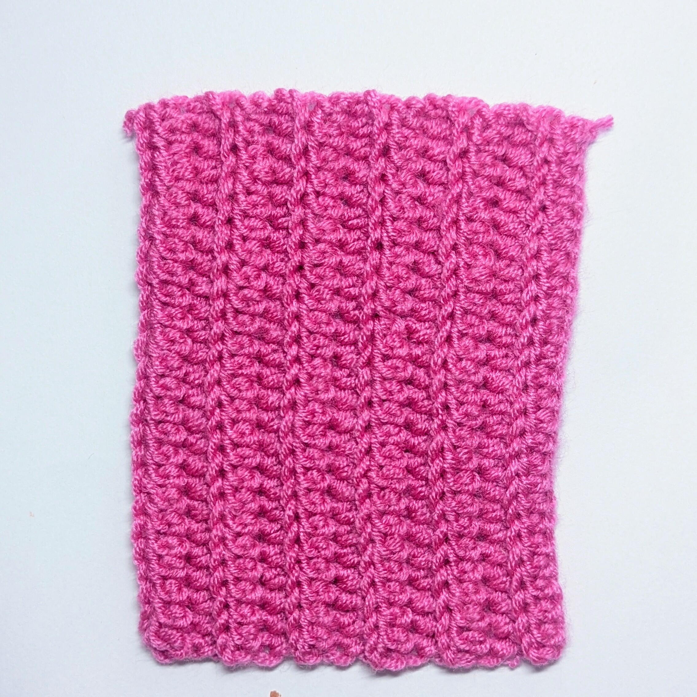 Two Color Back Loop Stitch Crochet Half Double Crochet In Back Loop | AllFreeCrochet.com