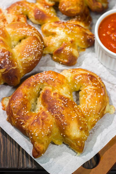 Cheesy Soft Pretzels