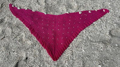 Paw Print Triangle Shawl