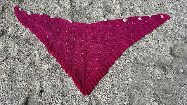 Paw Print Triangle Shawl