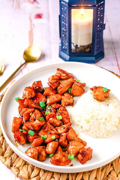 Copycat Mall Bourbon Chicken