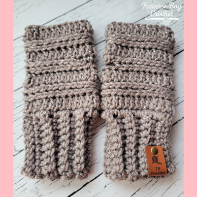 Ridge Fingerless Mittens