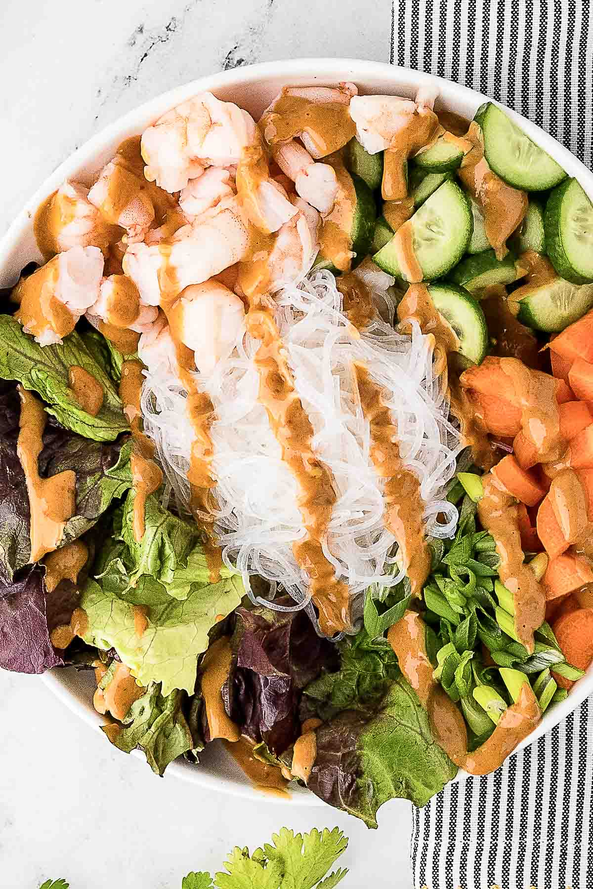 Shrimp Spring Roll Bowl | RecipeLion.com