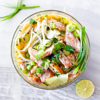 Asian Chicken Noodle Soup (15 Minute Recipe)