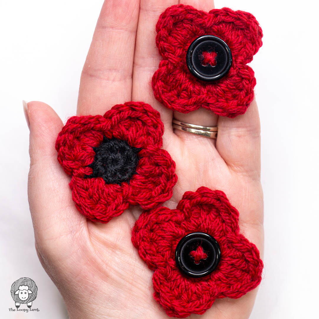 Easy Crochet Poppy | AllFreeCrochet.com