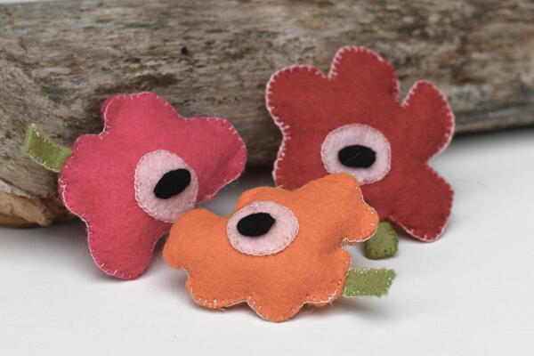 Scandi Felt Poppy Brooches