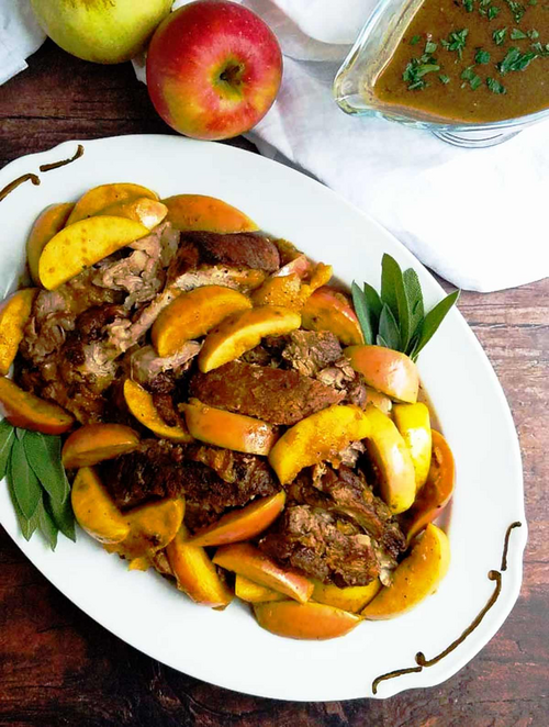 Braised Pork Shoulder With Apples