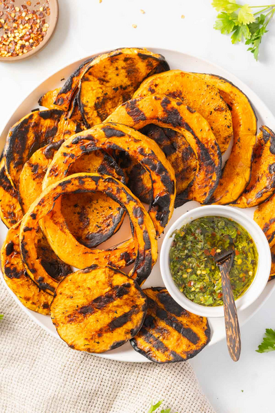 Grilled Butternut Squash With Chimichurri