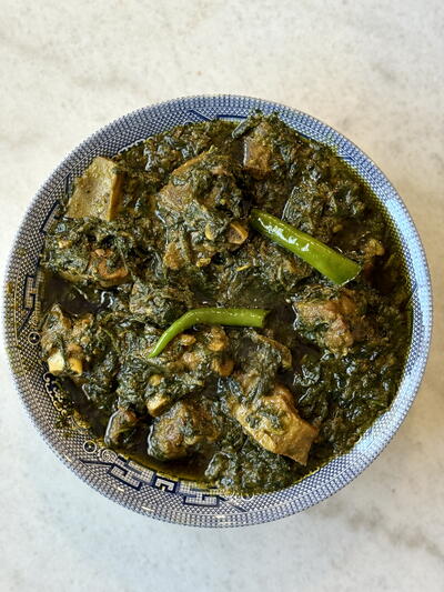 One-pot Palak Gosht | Mutton & Spinach