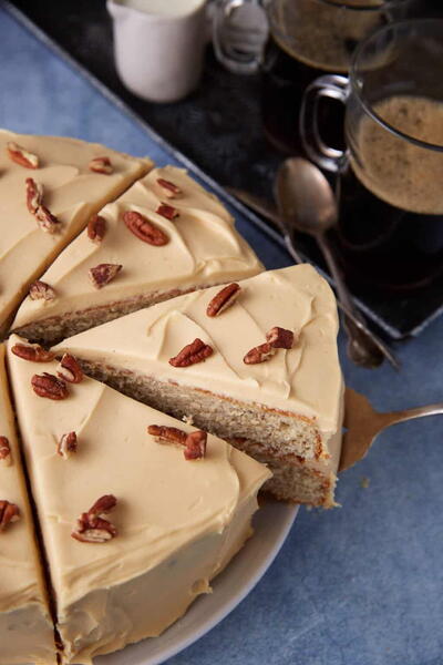 Old-fashioned Southern Caramel Cake With Pecans