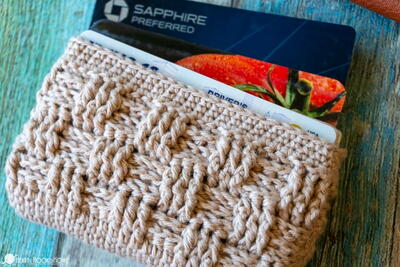 Basketweave Card Wallet