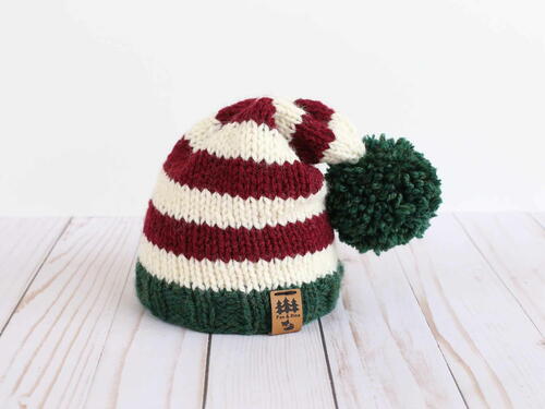 Classic Elf Christmas Stocking Cap Hat 