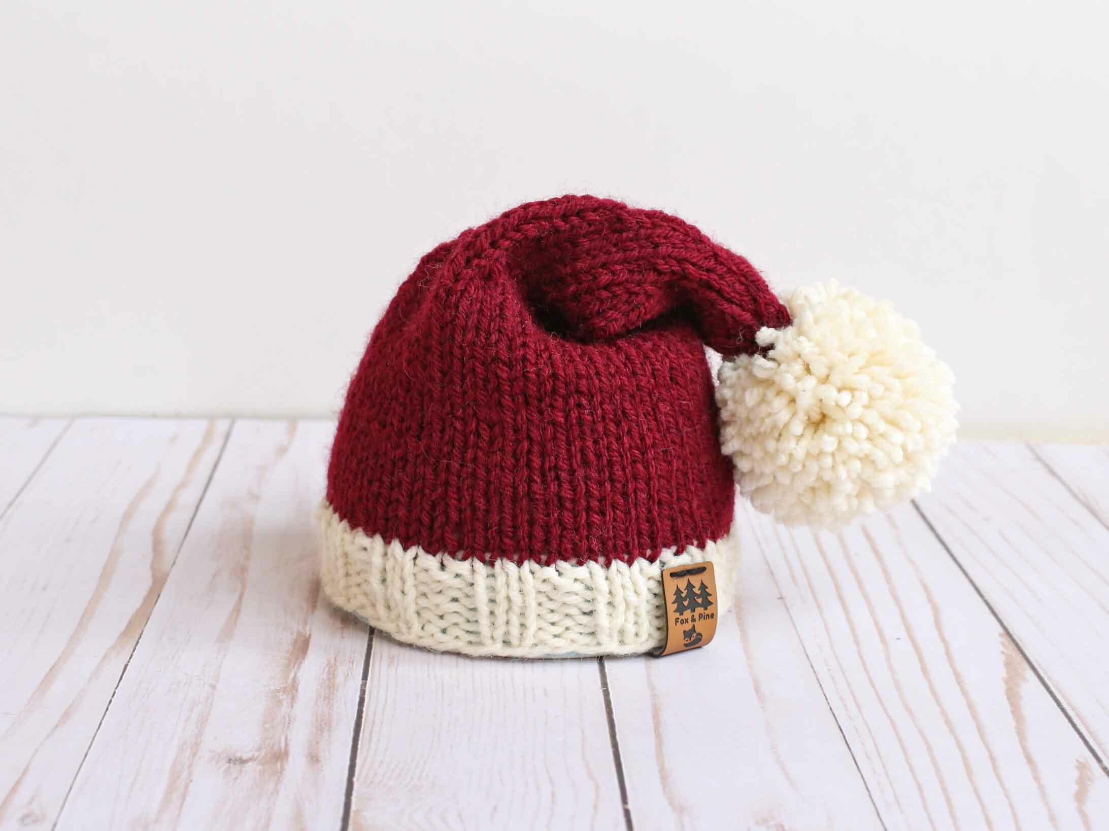 Classic Santa Stocking Cap Christmas Hat | AllFreeChristmasCrafts.com