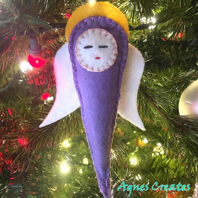 Diy Felt Icicle Angel Ornament
