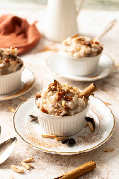 Almond Milk Rice Pudding With Raisins
