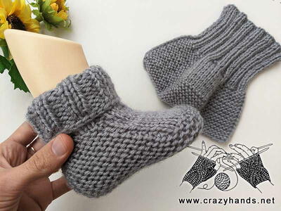 Flat Knit Baby Socks