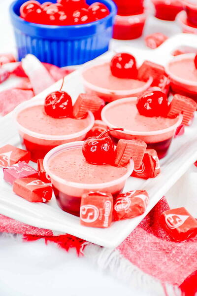 Cherry Starburst Jello Shots