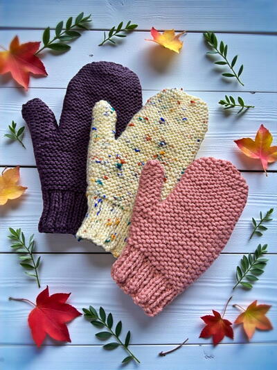 Easy Knit Mittens For Everyone – Free Knitting Pattern For Children, Teens, And Adults