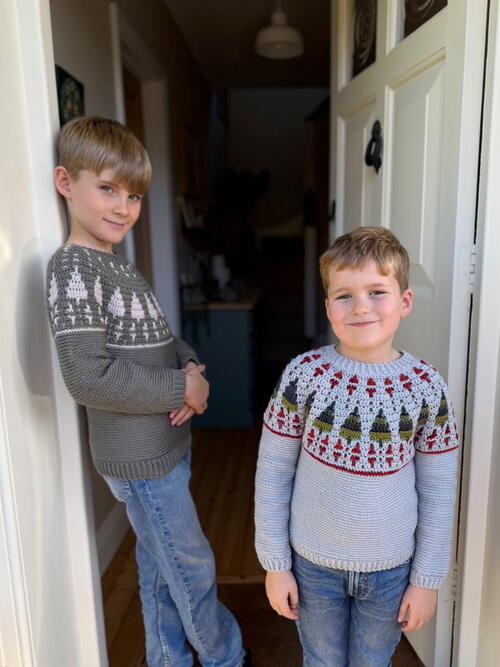 Twinkling Trees Baby Sweater