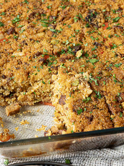 Cajun Cornbread Dressing (stuffing)