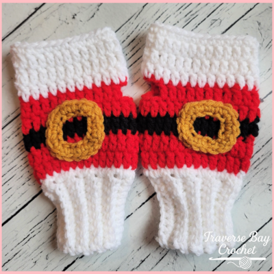 Santa Claus Fingerless Mittens