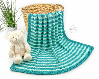 Easy Striped Baby Blanket Crochet Pattern