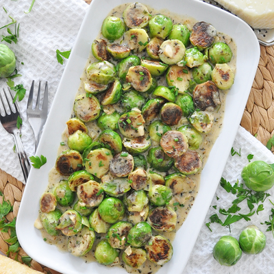Creamy Garlic Brussels Sprouts | A Dish You Won’t Be Able To Resist