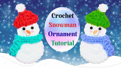 Crochet Snowman Ornament