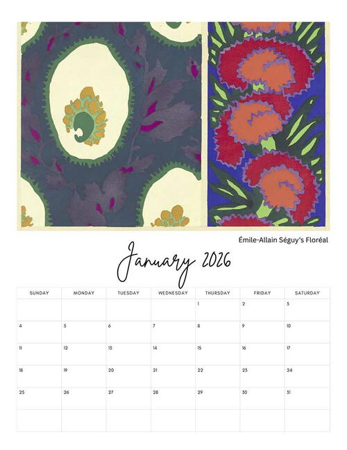 Free Printable Art Calendar