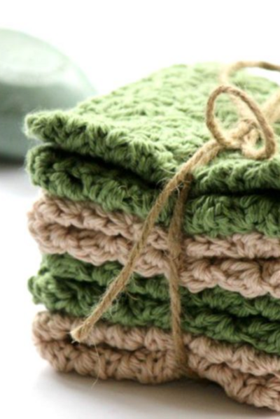 Crochet Easy Textured Cotton Washcloth