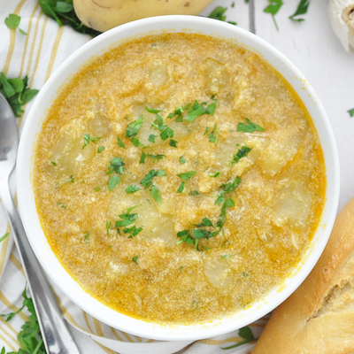 Spanish Garlic Potato Soup | The Best Soup To Warm Your Soul