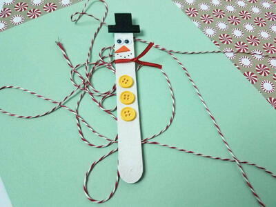 Craft Stick Snowman Magnets