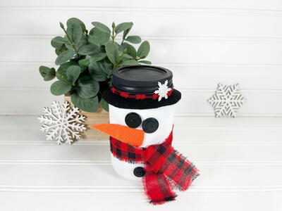 Mason Jar Snowman Craft