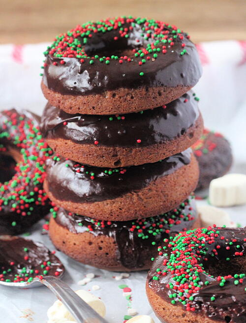 Baked Hot Cocoa Donuts
