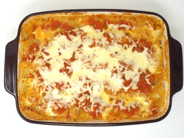 Three Cheese Fresh Tomato Lasagna