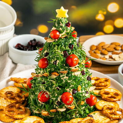 Christmas Tree Cheeseball