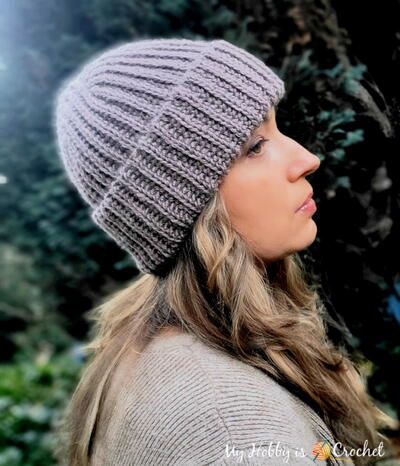 Short Rows Brioche Hat