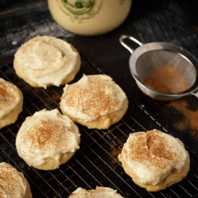 Soft-baked Eggnog Cookies With A Smooth Eggnog Buttercream