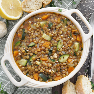 Cozy Mediterranean Lentil Soup | Quick & Easy One-pot Recipe