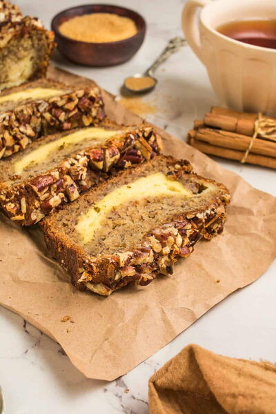 Banana Nut Bread With Cream Cheese