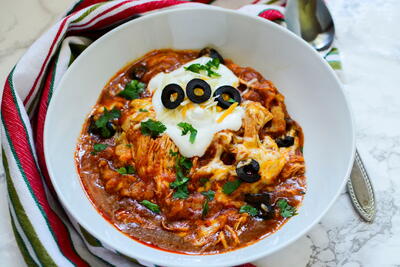Slow Cooker Chicken Enchiladas