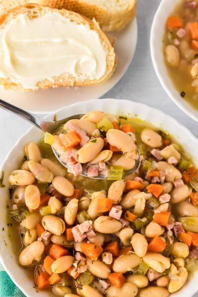 Easy Rosemary White Bean And Ham Soup