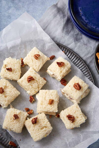 Southern Pineapple Cream Cheese Sandwiches With Toasted Pecans