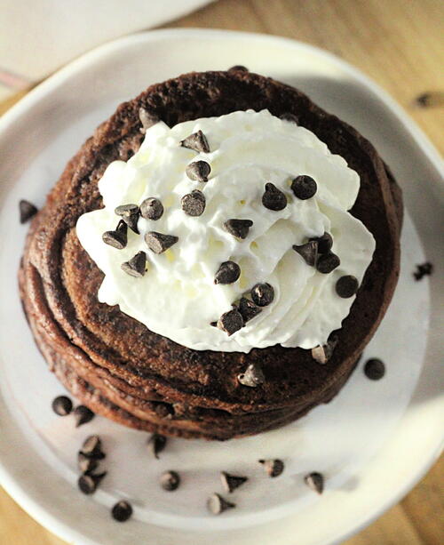 Chocolate Milk Pancakes